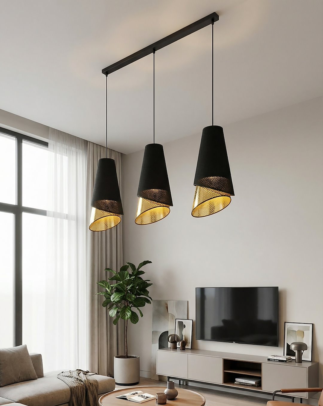 Hanglamp Nundine Zwart Ø20 cm - Afbeelding 5