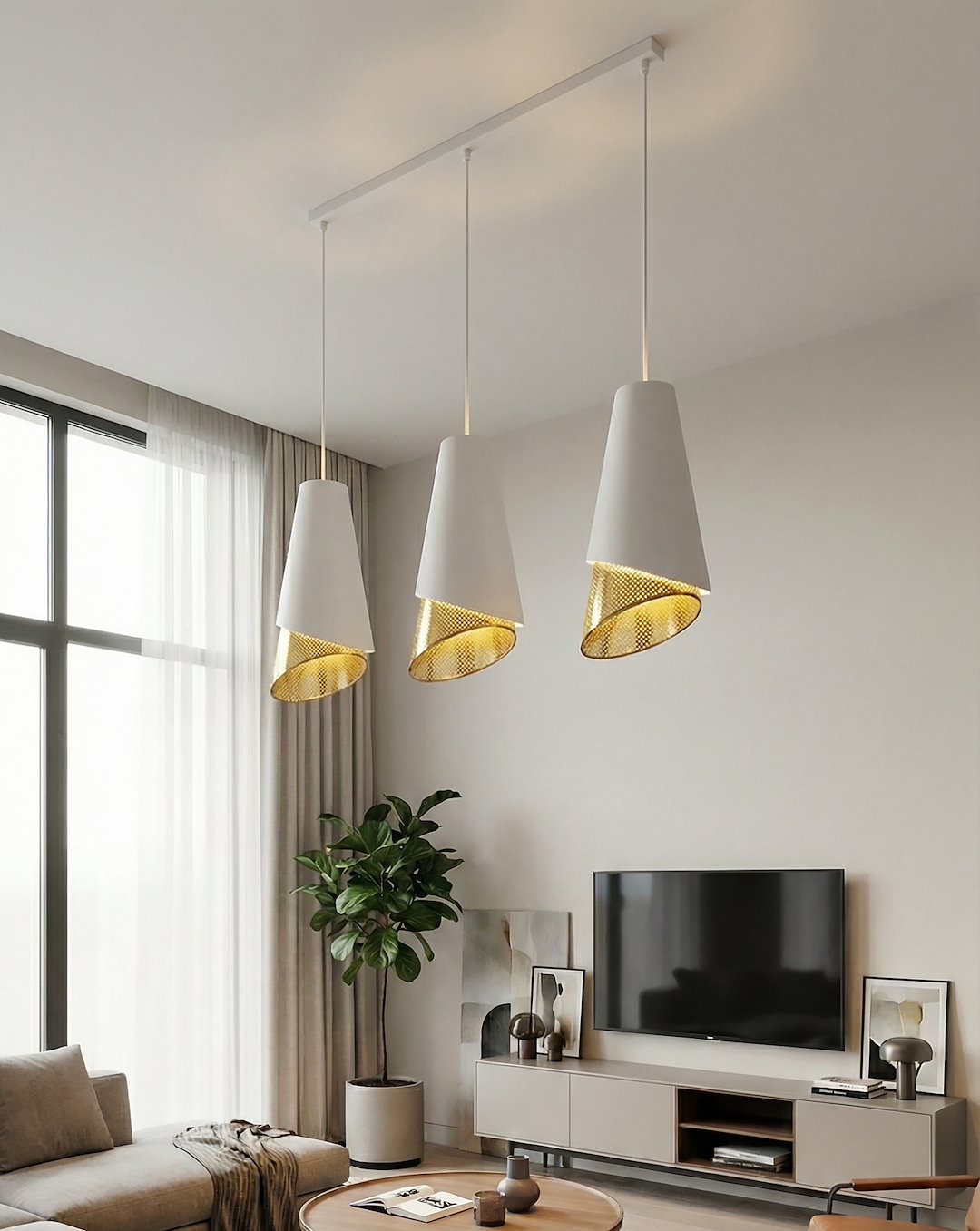 Hanglamp Tasum Wit Ø20 cm - Afbeelding 5