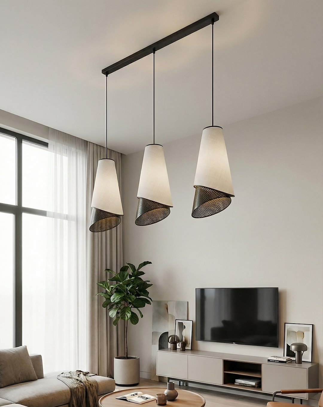 Hanglamp Nierund Zwart Ø20 cm - Afbeelding 5