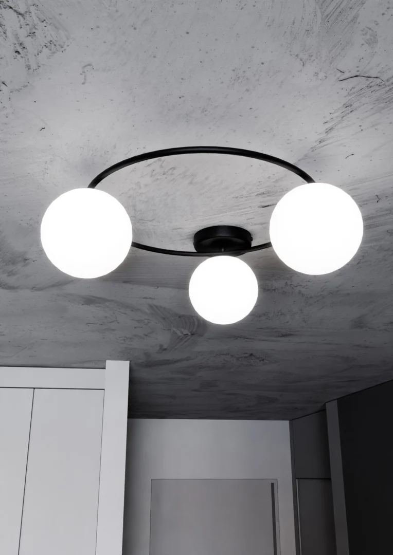 Plafondlamp Launtia Ø14 zwart staal - Afbeelding 6