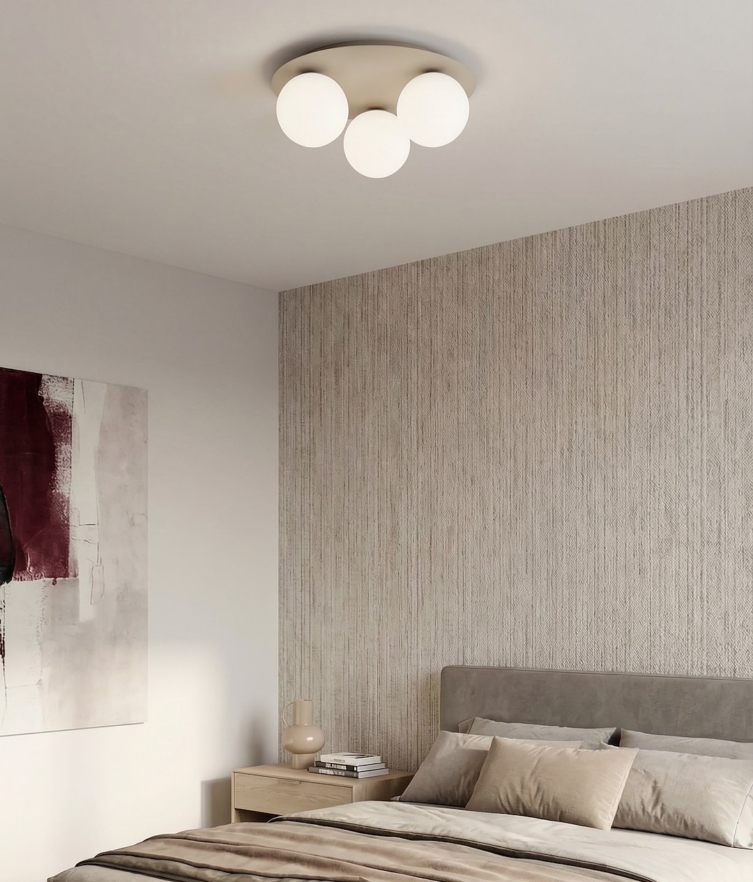 Plafondlamp Dure Beige Ø14 cm - Afbeelding 6