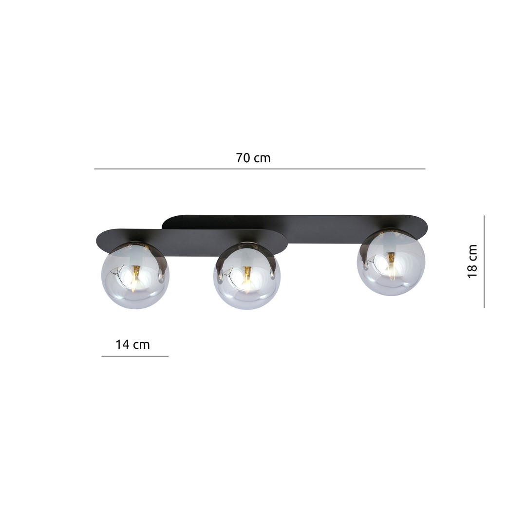 Plafondlamp Dienan Zwart Ø14 cm - Afbeelding 6