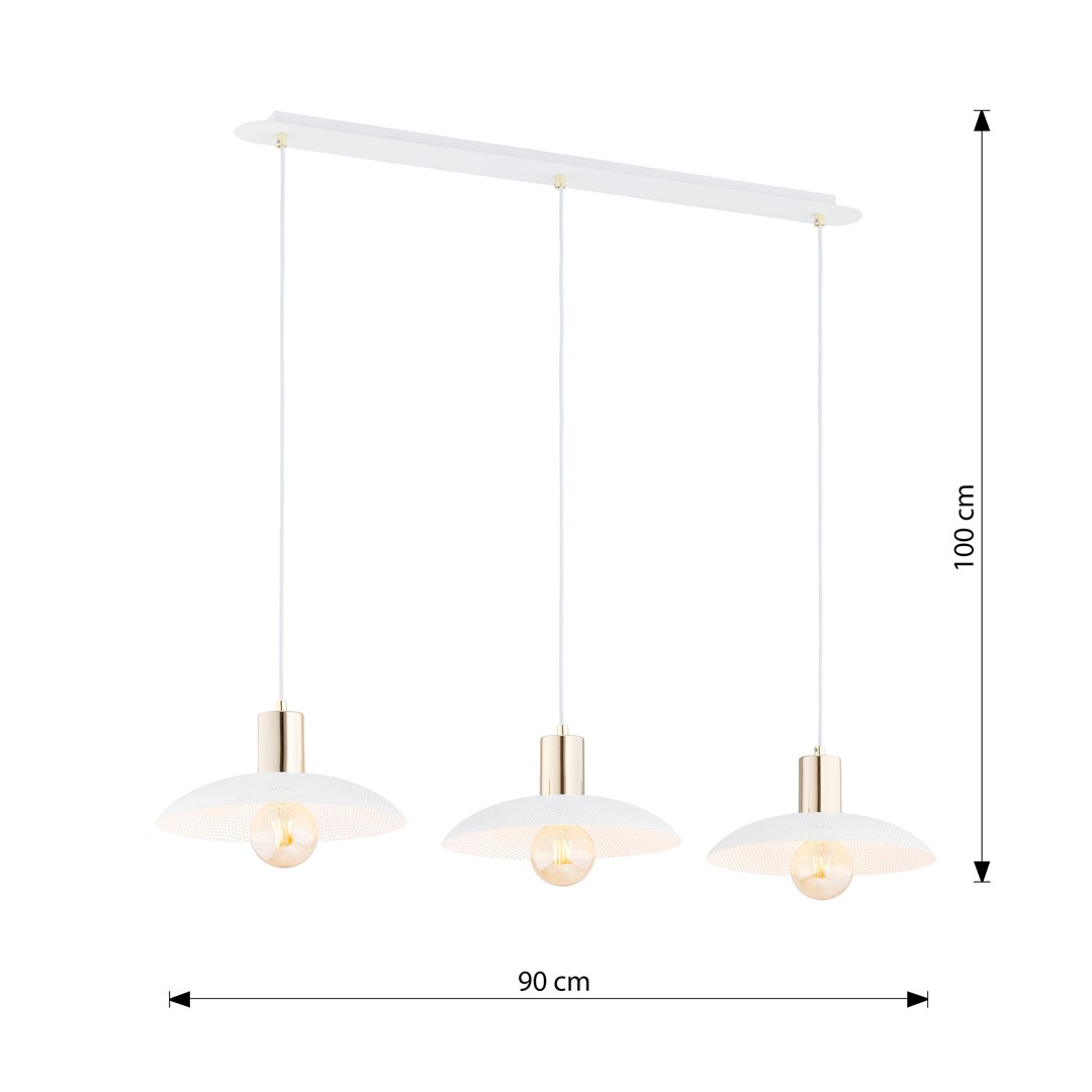 Kroonluchter Broru Wit Ø30 cm - Afbeelding 7