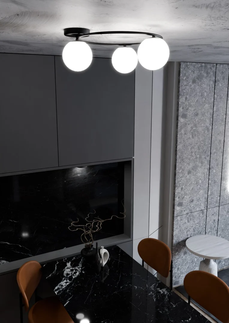 Plafondlamp Launtia Ø14 zwart staal - Afbeelding 7
