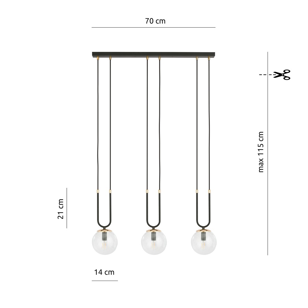 Hanglamp Jeiskas Zwart Ø14 cm - Afbeelding 7
