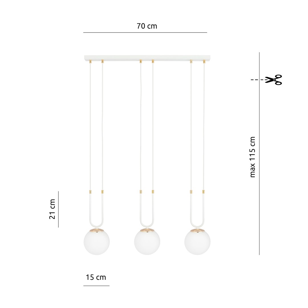 Hanglamp Sermura Wit Ø15 cm - Afbeelding 7