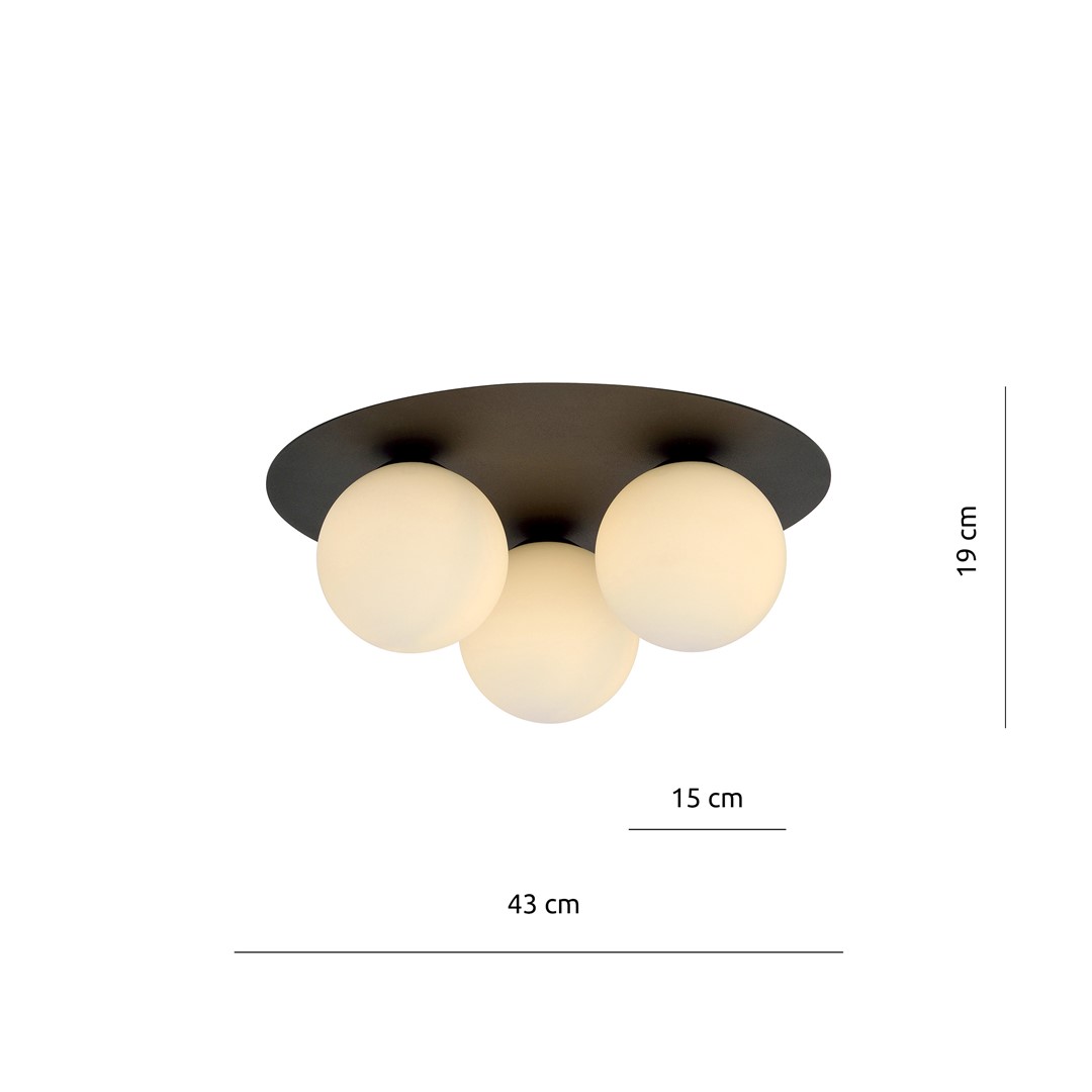 Plafondlamp Slaunena Zwart Ø15 cm - Afbeelding 7