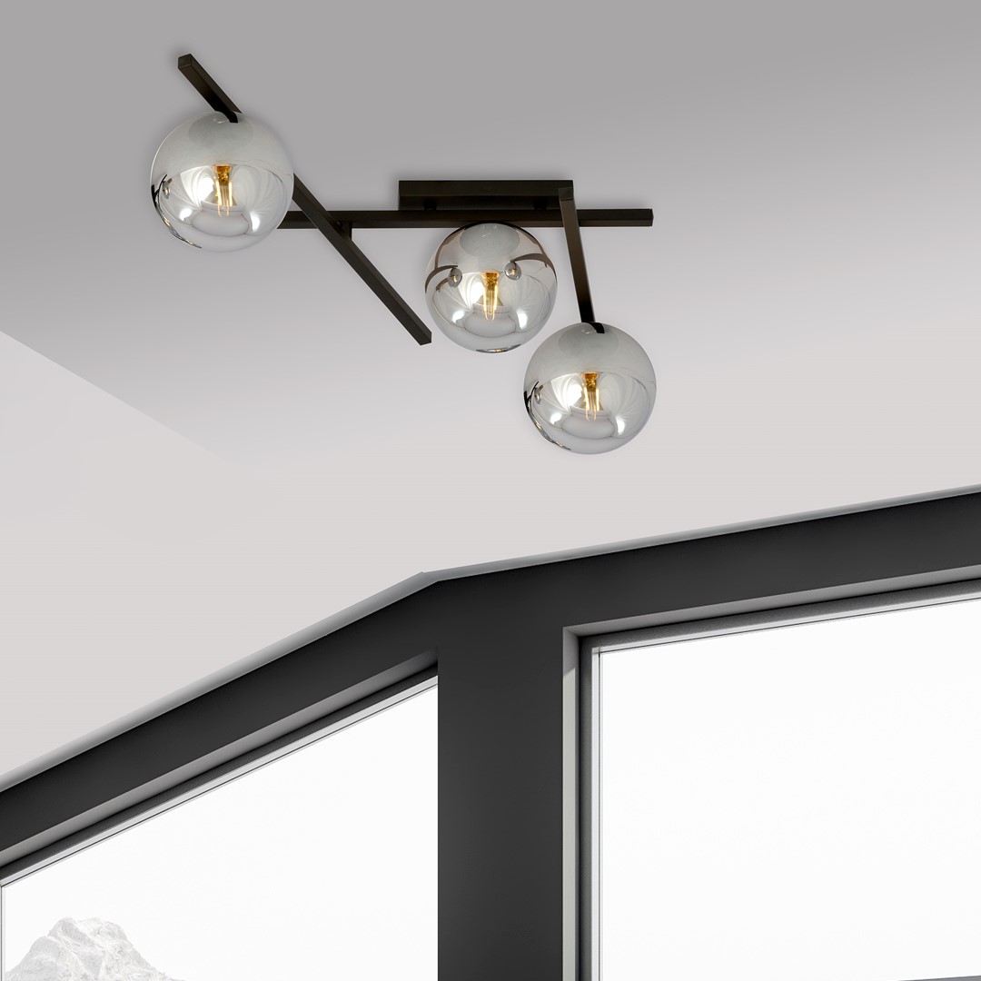 Plafondlamp Preelvu Zwart Ø15 cm - Afbeelding 8