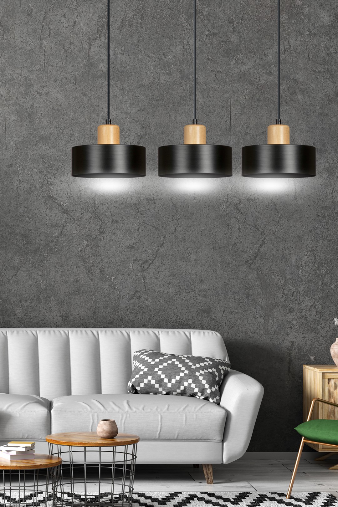 Hanglamp Sloodano Zwart - Afbeelding 9