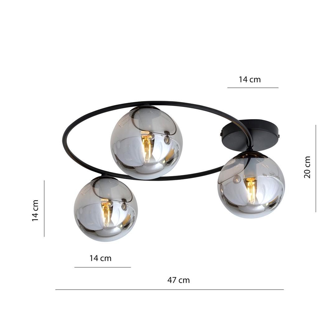 Plafondlamp Greesta Zwart Ø14 cm - Afbeelding 9