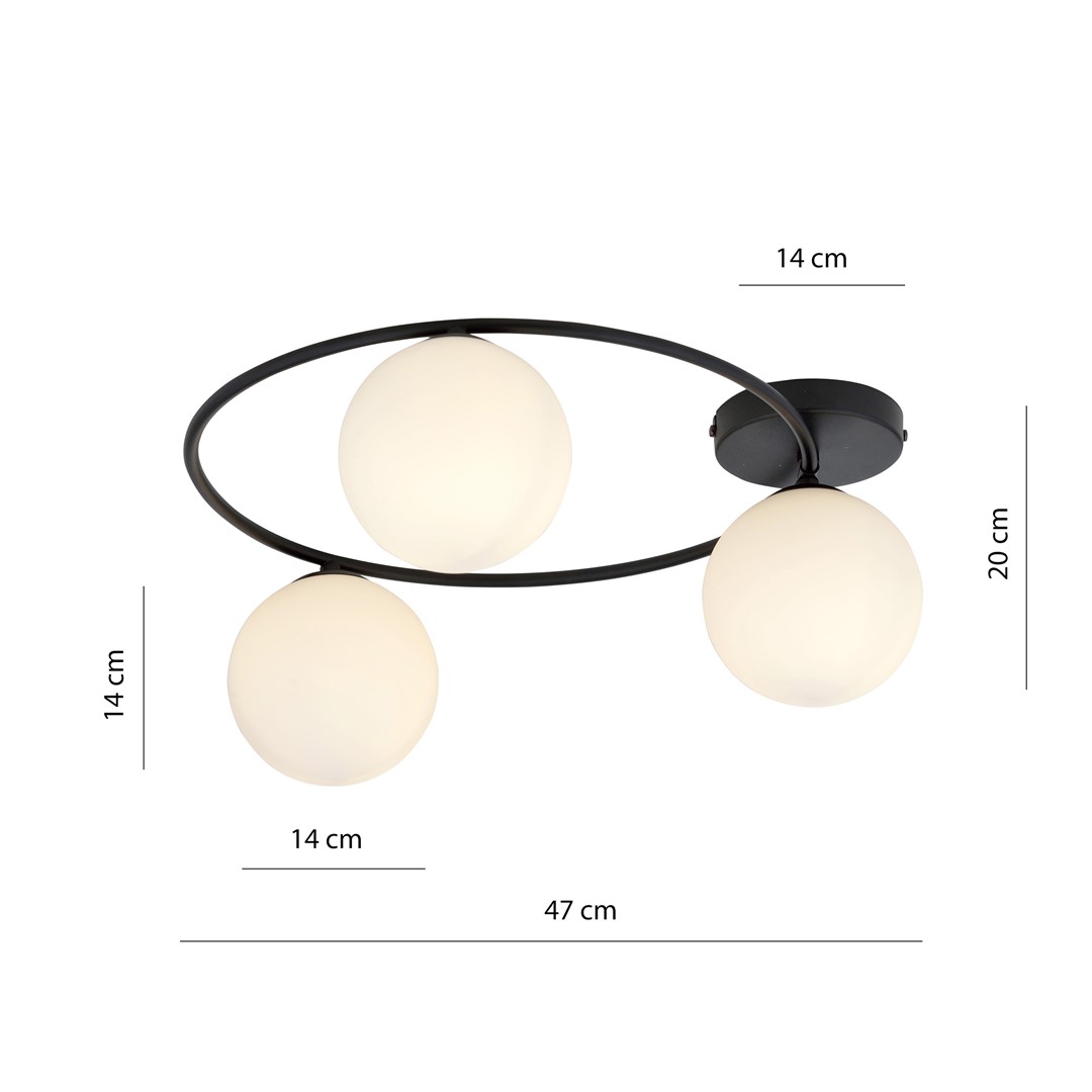 Plafondlamp Launtia Zwart Ø14 cm - Afbeelding 9
