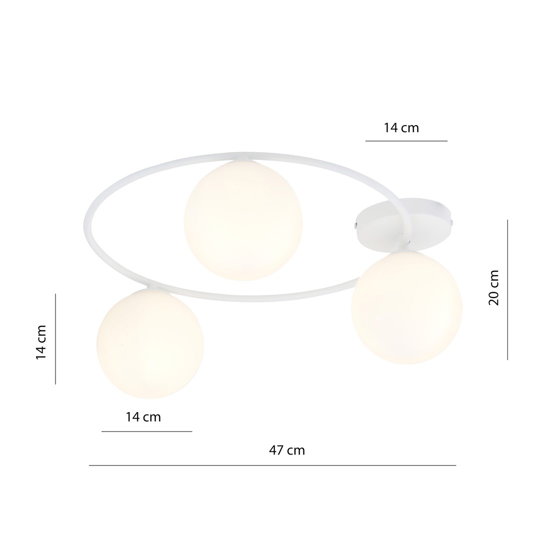 Plafondlamp Tolena Wit Ø14 cm - Afbeelding 9