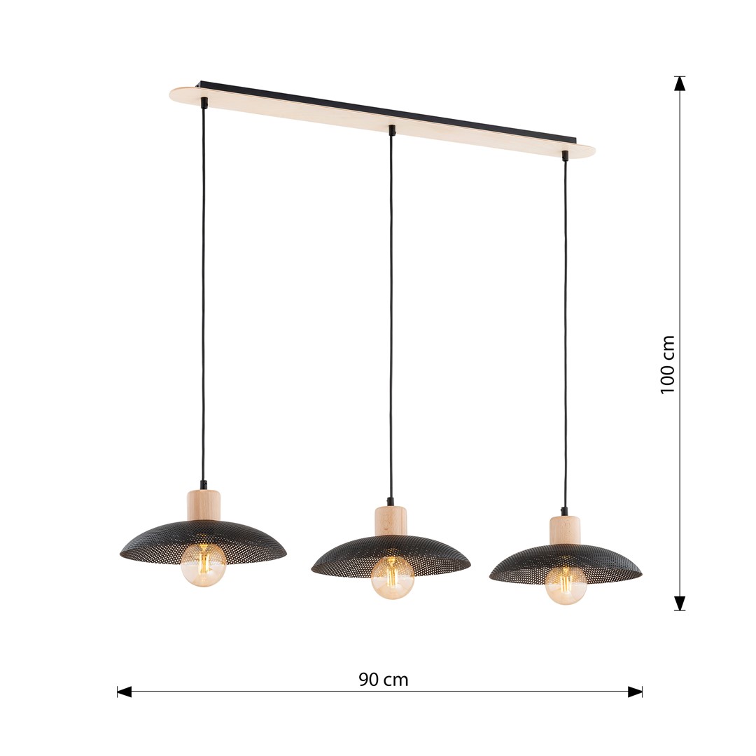 Kroonluchter Cebu Zwart Ø30 cm - Afbeelding 9