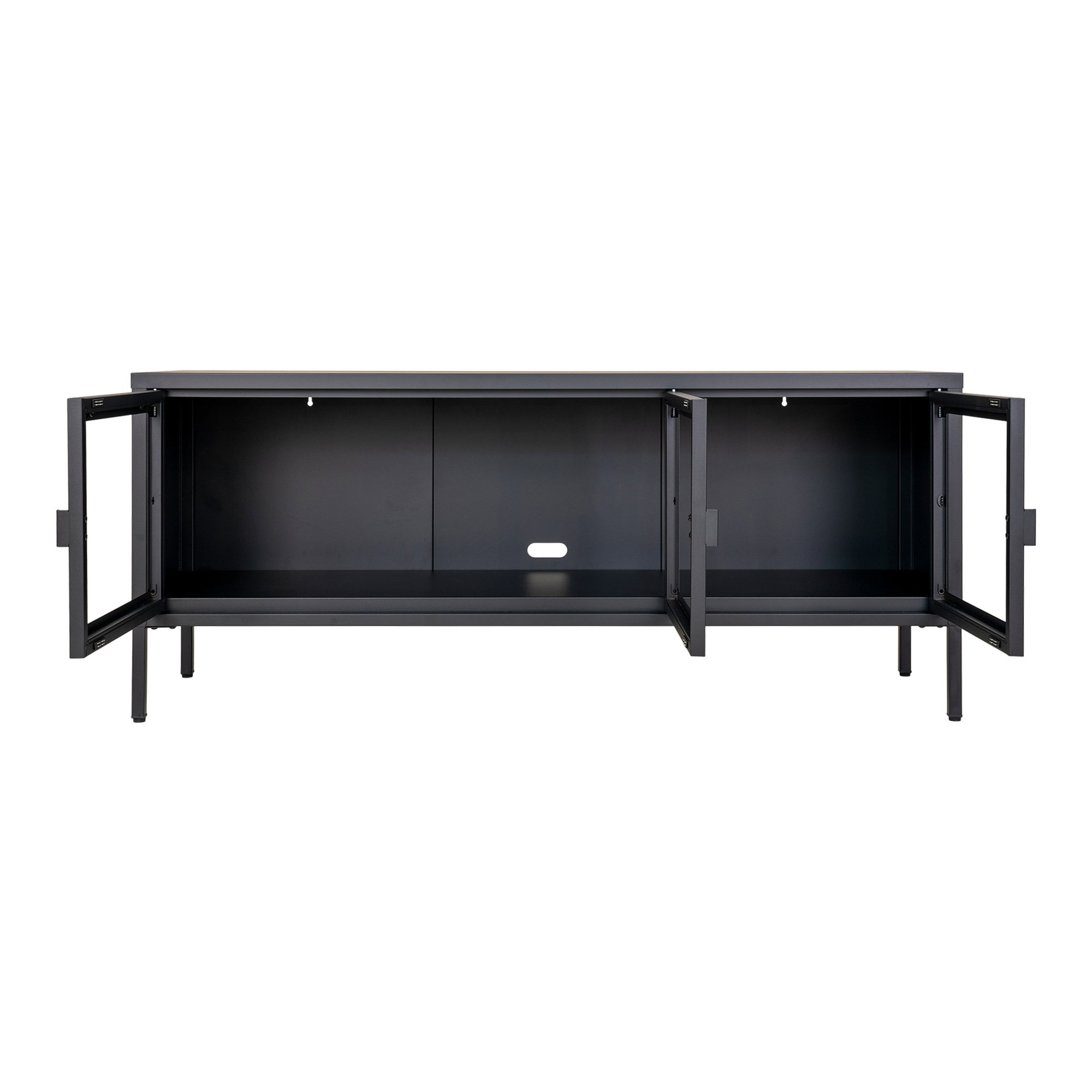 TV-meubel Seirnano Zwart 130 cm - Afbeelding 3