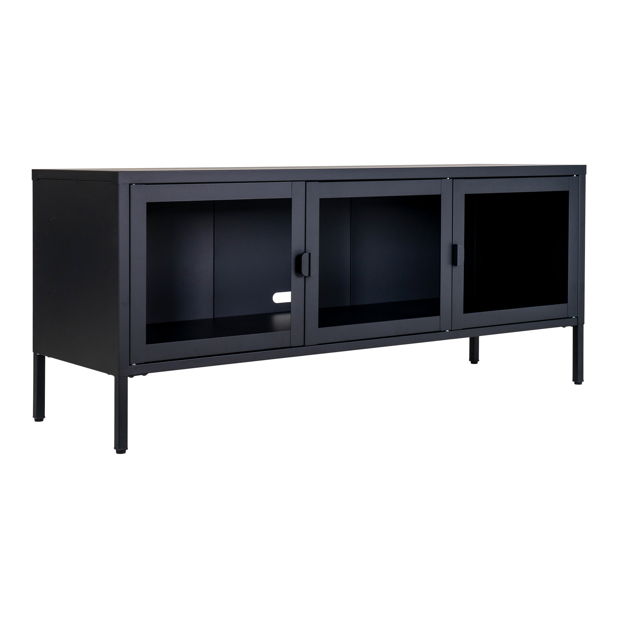 TV-meubel Seirnano Zwart 130 cm - Afbeelding 4