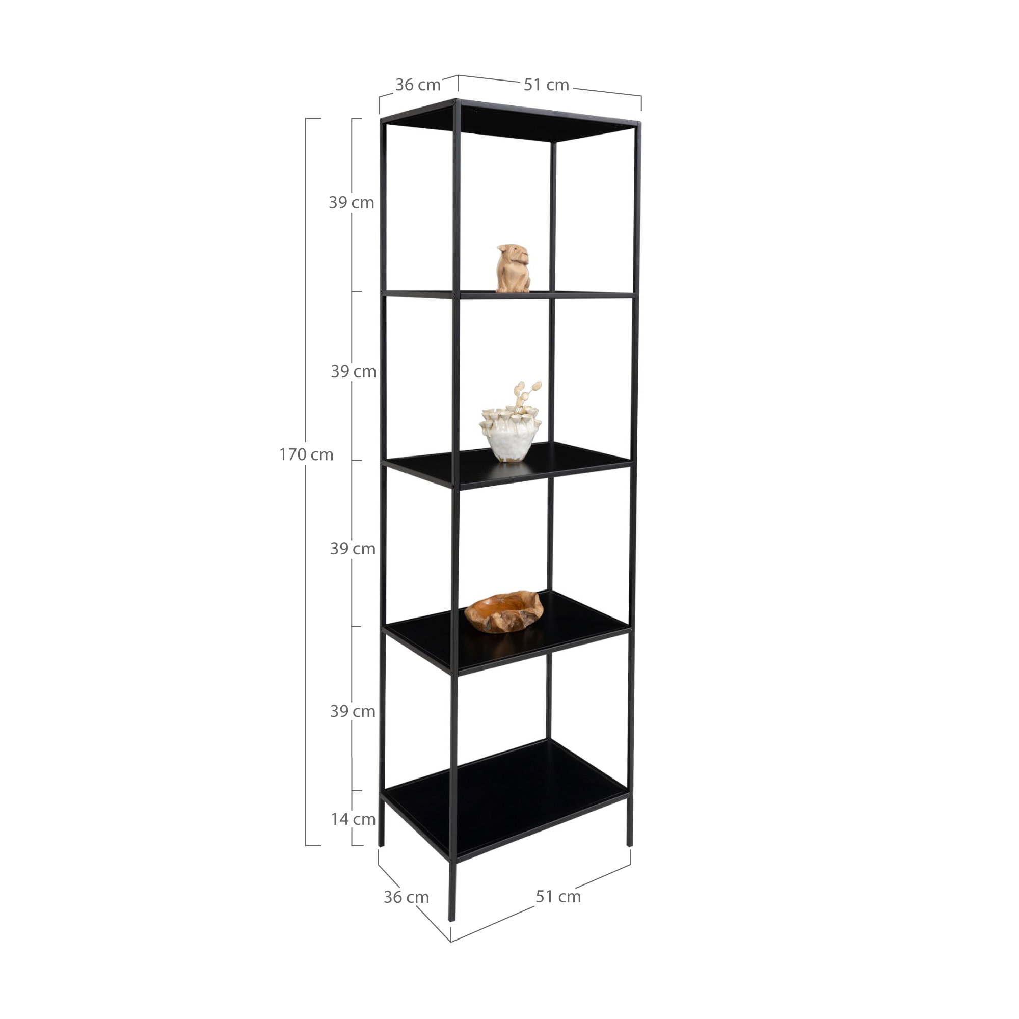 Wandplank Klaulvos Staal 51 cm - Afbeelding 5