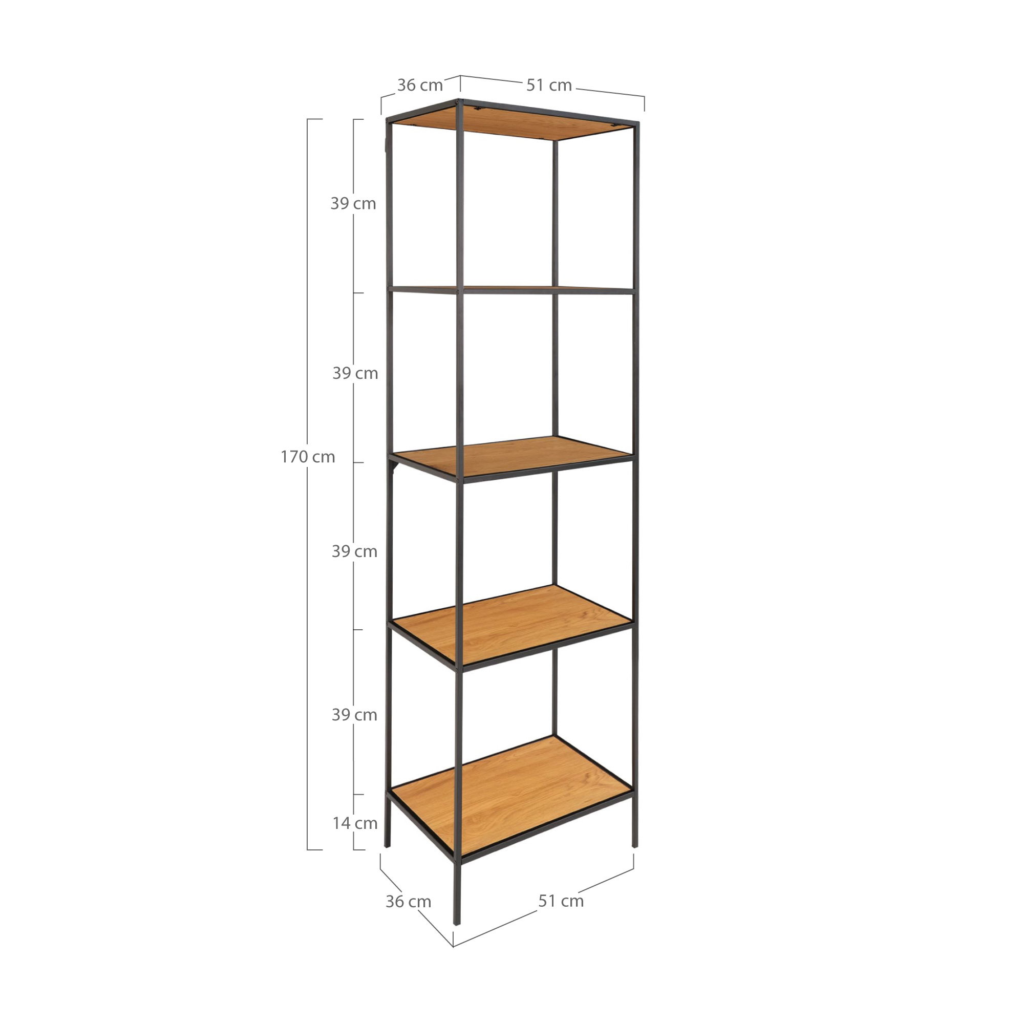 Wandplank Gaansona Staal 51 cm - Afbeelding 5