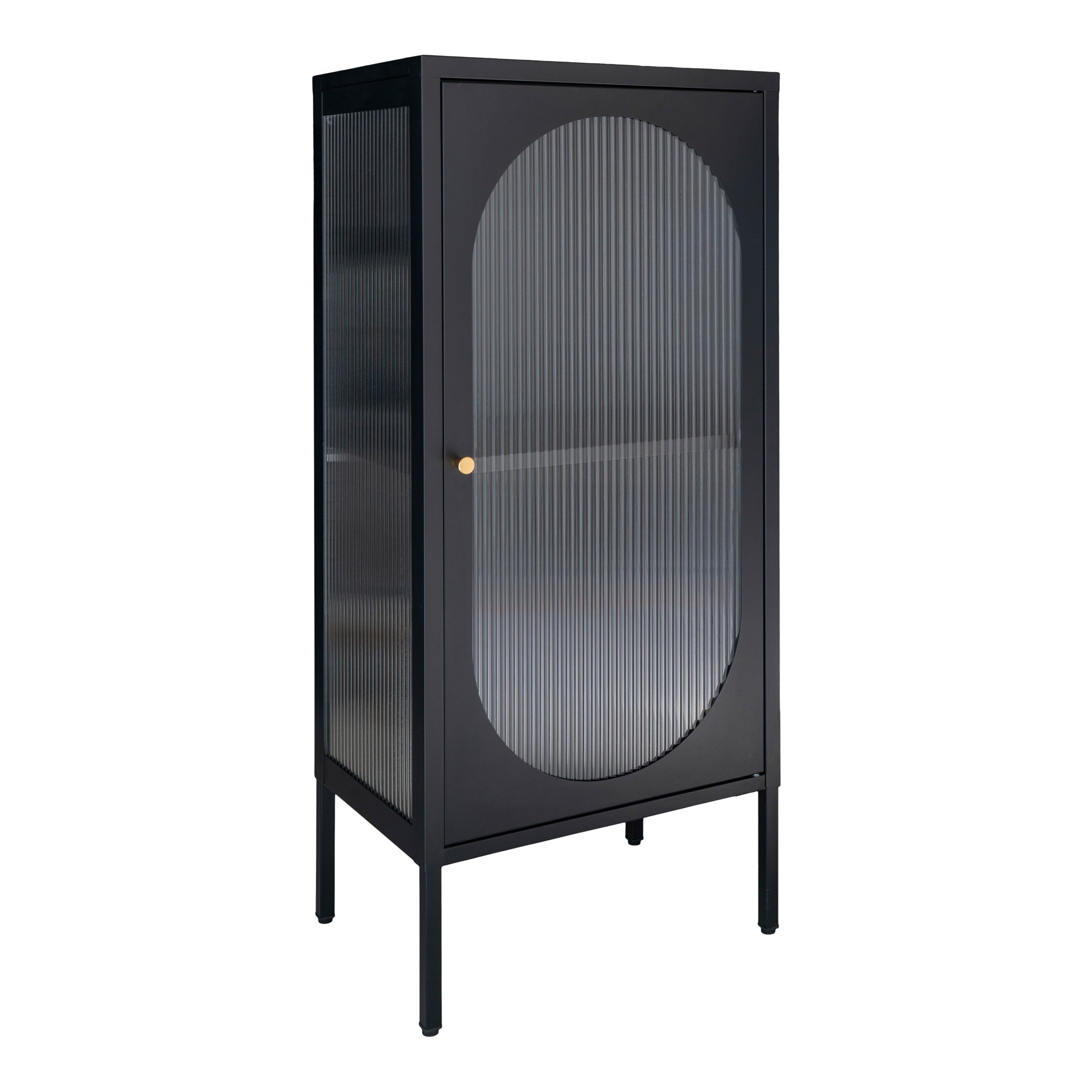 Vitrinekast Graundena Zwart 50 cm - Afbeelding 2