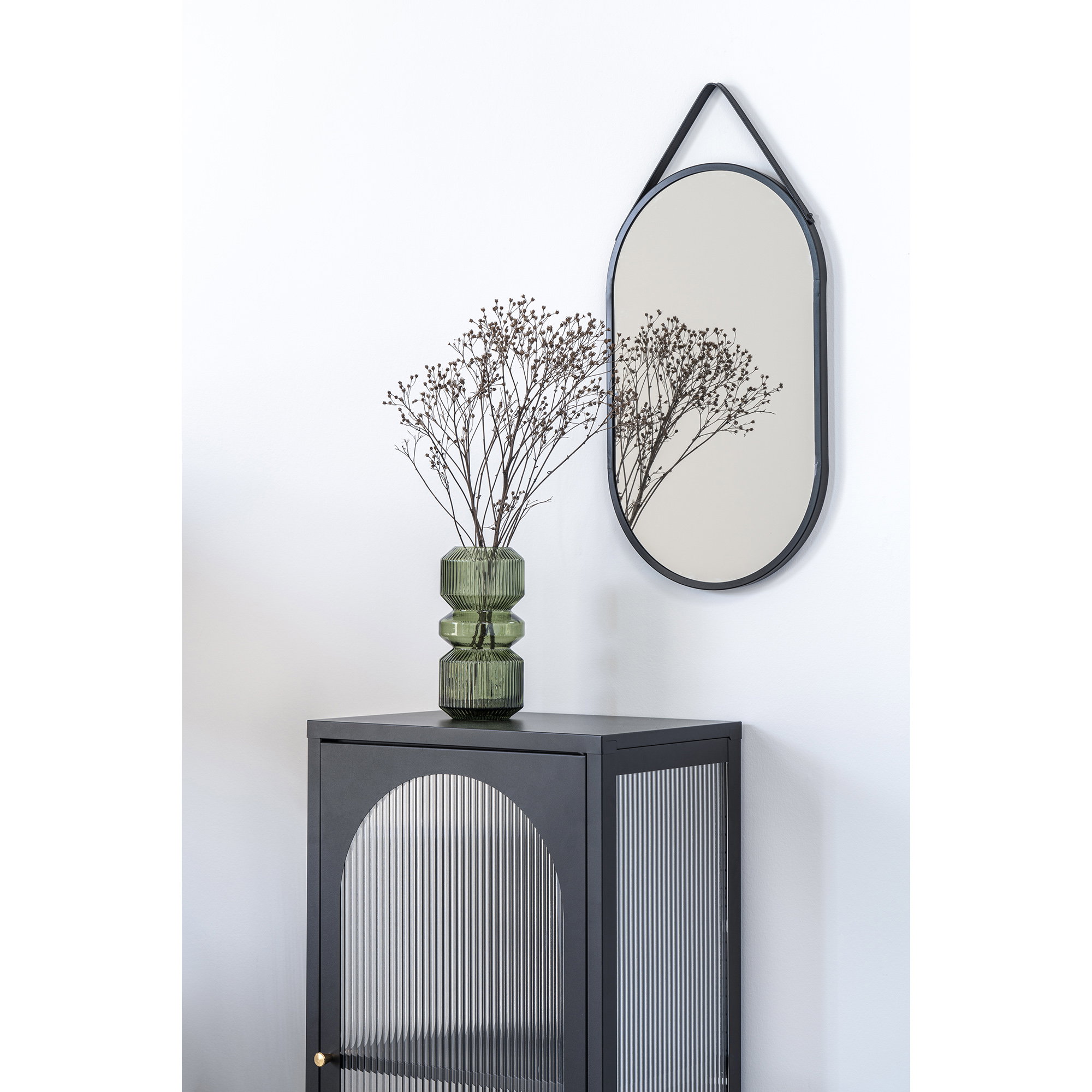 Vitrinekast Graundena Zwart 50 cm - Afbeelding 6