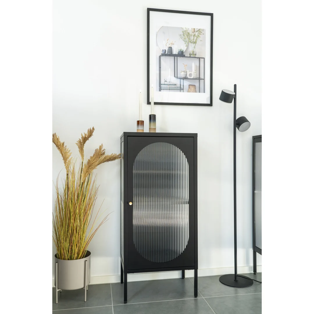 Vitrinekast Graundena Zwart 50 cm - Afbeelding 7