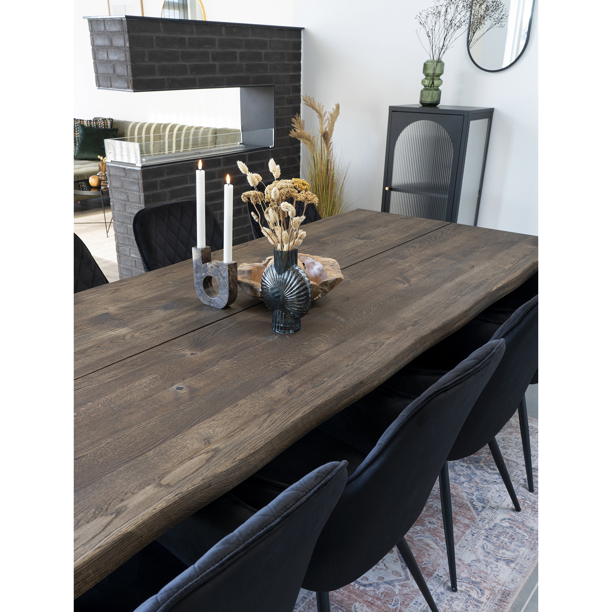 Vitrinekast Graundena Zwart 50 cm - Afbeelding 8