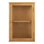 Wandkast Slatino Naturel 40 cm met glazen deur, eikenlook en compacte opbergruimte