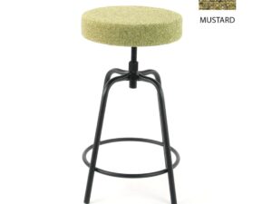 Barkruk Trostura Bouclé Mosterdgeel