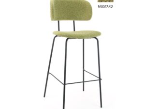 Barkruk Skoostura Bouclé Mosterdgeel