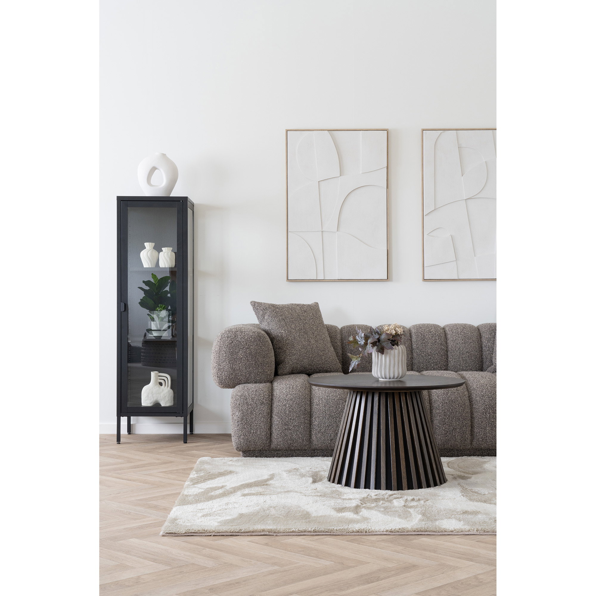 Vitrinekast Kiemu Zwart 40 cm - Afbeelding 5