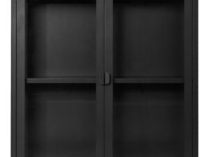 Vitrinekast Lesin Zwart 80 cm