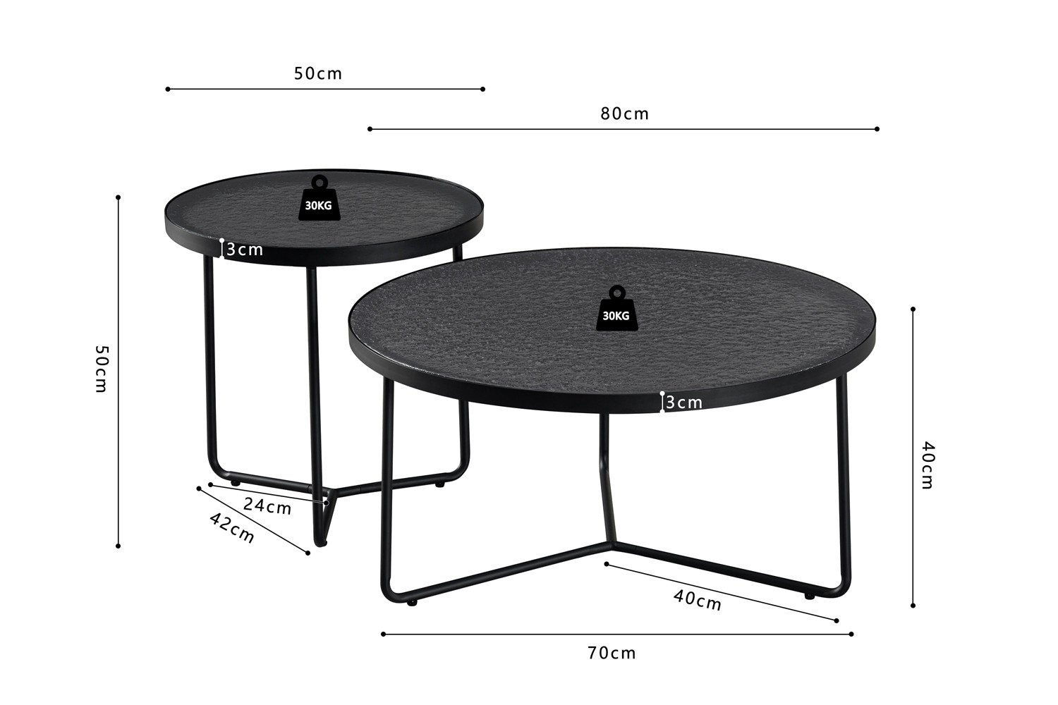 Salontafel Slunang Glas - Afbeelding 8