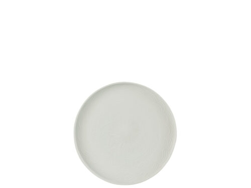Rond wit metalen dienblad Zeeski met subtiele reliëfrand, compact en stijlvol voor decoratie
