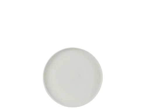 Rond wit metalen dienblad Zeeski met subtiele reliëfrand, compact en stijlvol voor decoratie