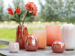 Bolvaas Polu Glas Rood H13 cm
