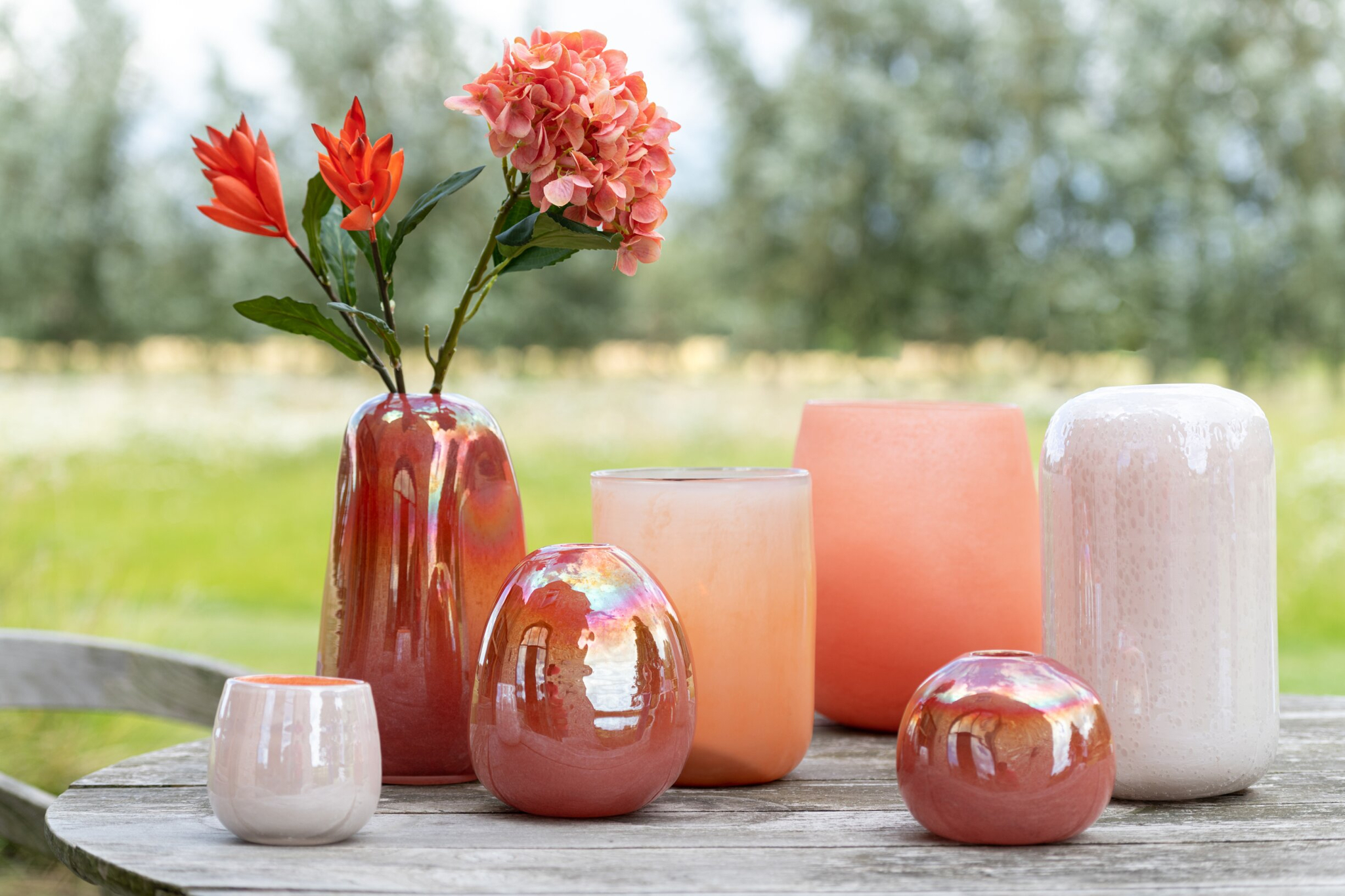 Bolvaas Polu Glas Rood H13 cm