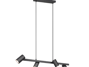 Hanglamp Zaldel Mat Zwart - Set van 3
