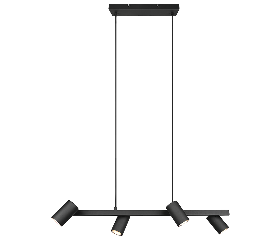 Hanglamp Zaldel Mat Zwart - Set van 3 - Afbeelding 2