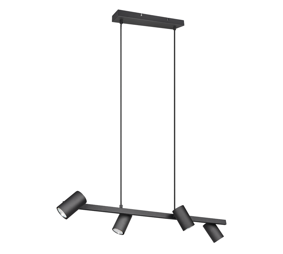 Hanglamp Zaldel Mat Zwart - Set van 3 - Afbeelding 5