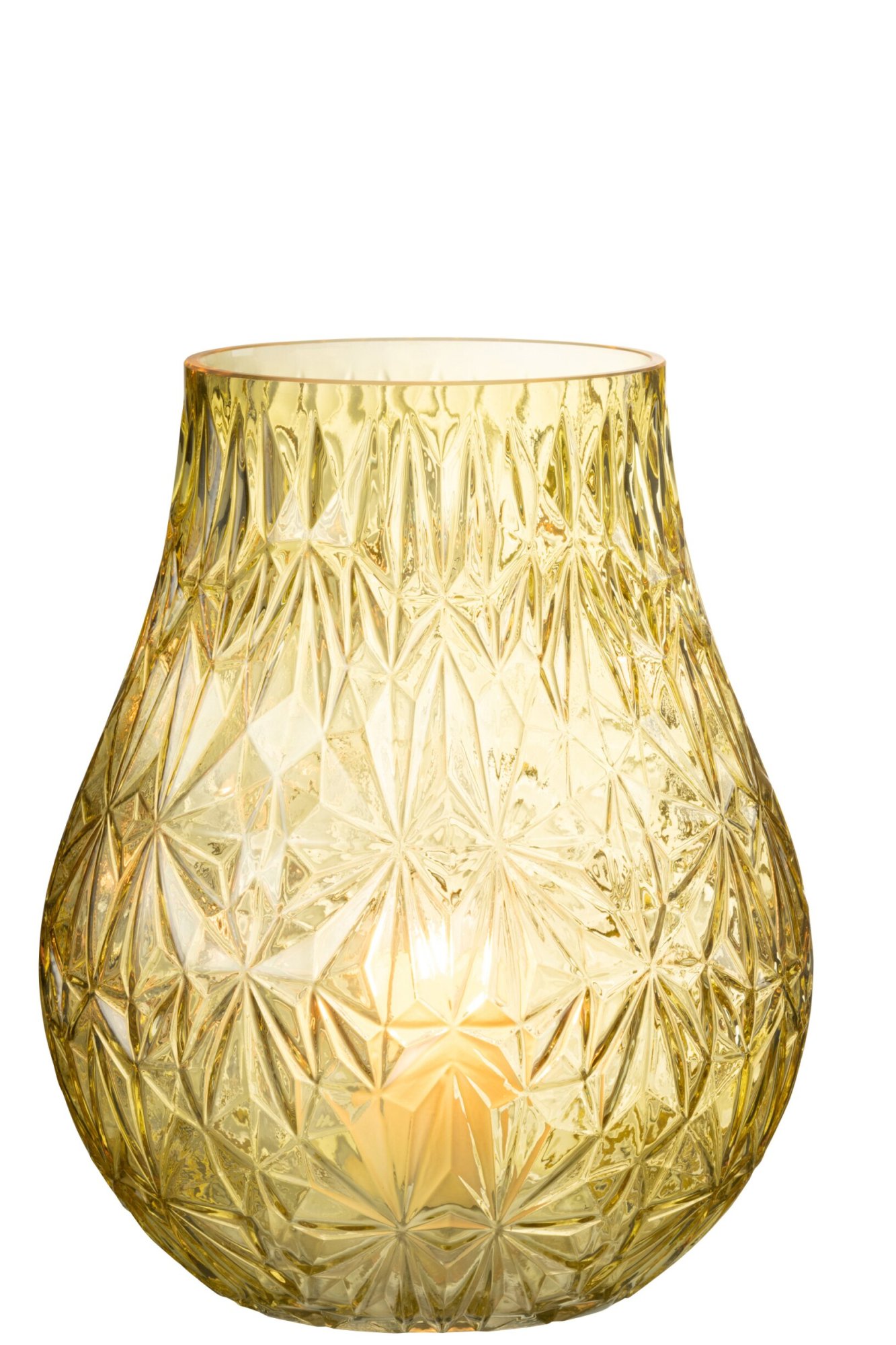 Vaas Trerdora Glas Geel H28 cm