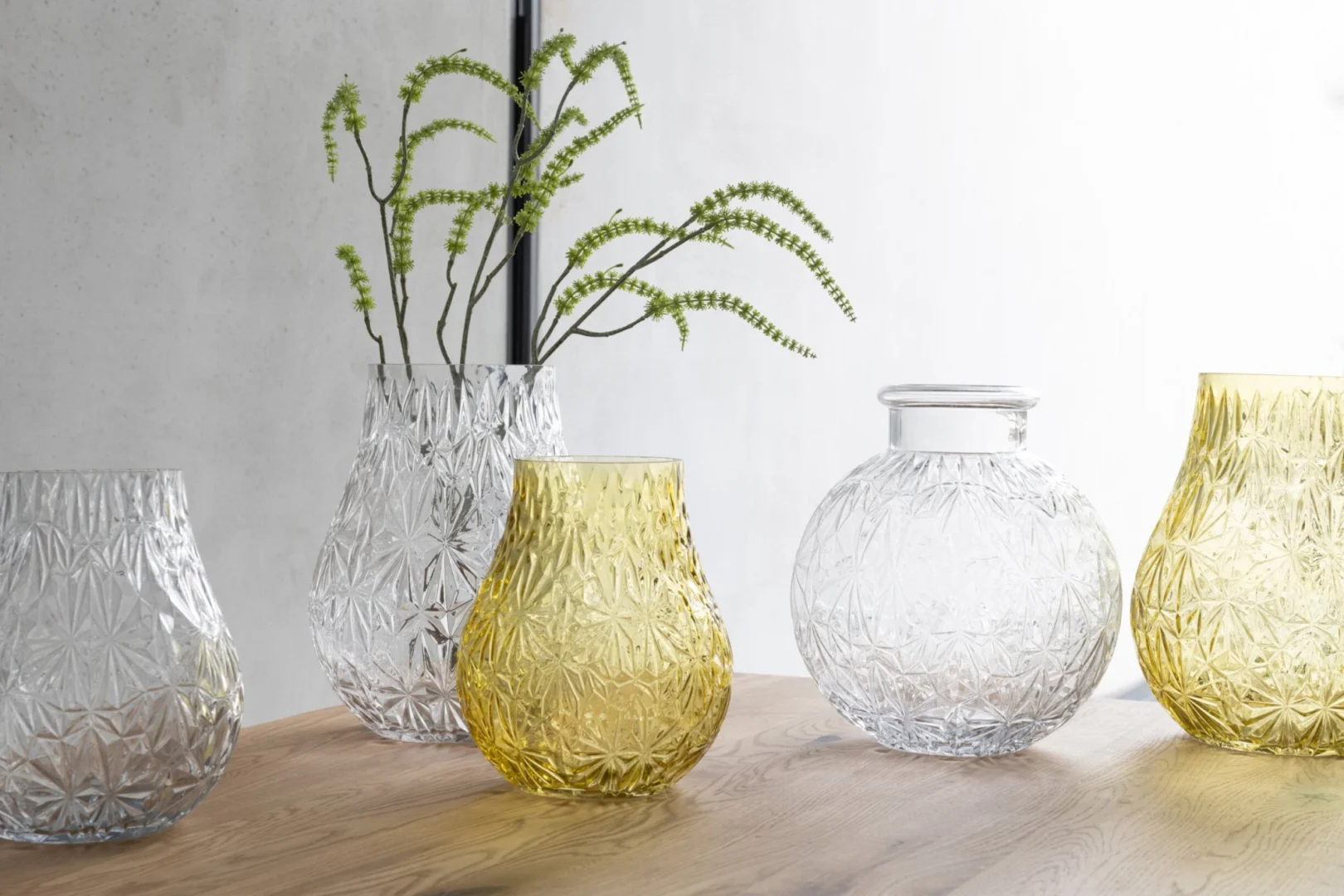 Vaas Trerdora Glas Geel H28 cm - Afbeelding 6