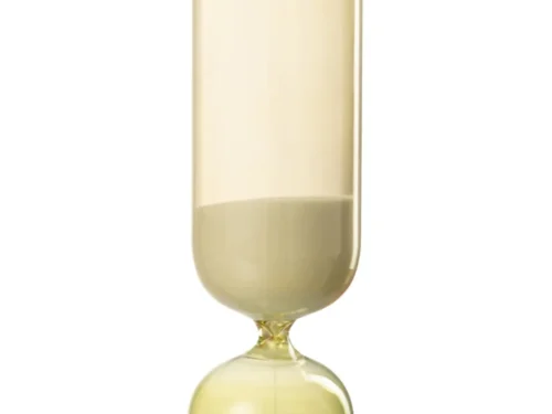 Groene Saurona glas zandloper, slank design met 30-minuten timer en elegant woonaccessoire