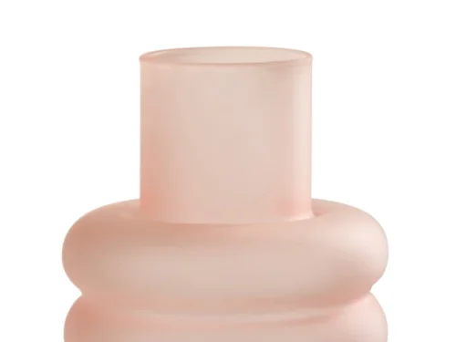 Roze Lamp Stummak Glas LED met organische vormen en compact design voor een warme, moderne sfeer