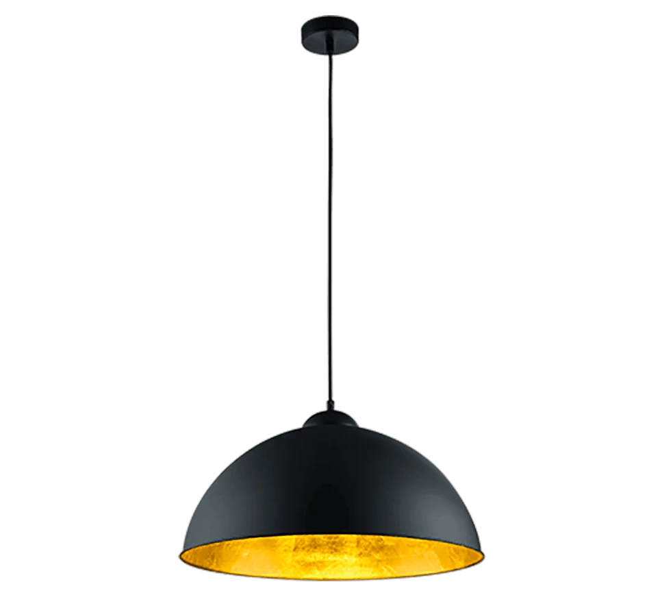 Hanglamp Hesas mat zwart Ø50 cm met vintage look en verstelbare pendel, set van 3