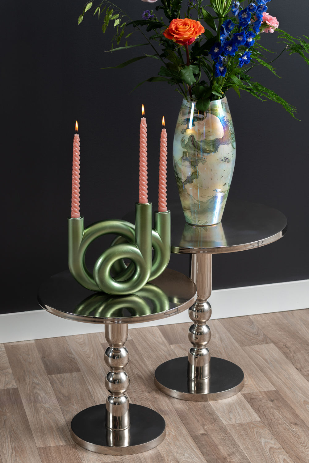 Bijzettafel Floral Aluminium Ø44 cm - Afbeelding 4