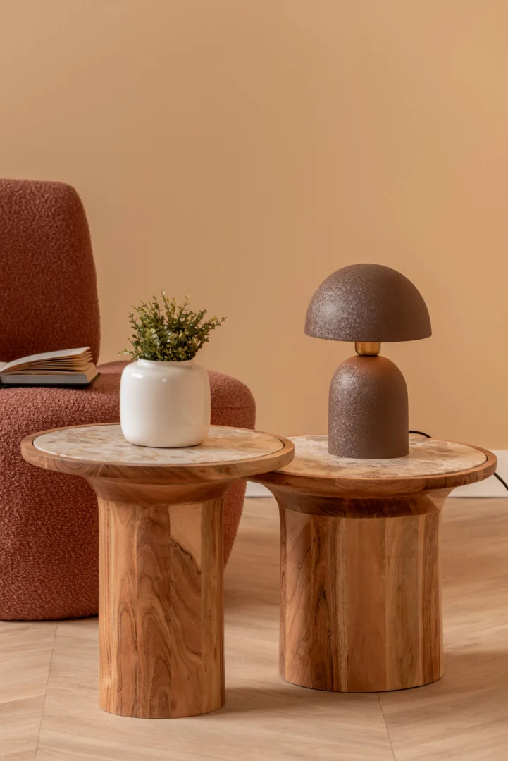 Bijzettafel Kleernund Ø45 Ø45 cm hout - Afbeelding 4