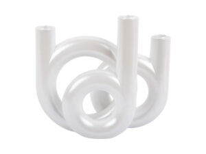 Kandelaar Flansy Wit H20 cm
