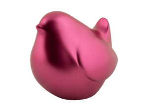 Beeld Fleelvis Polyresin Donkerroze H10 cm