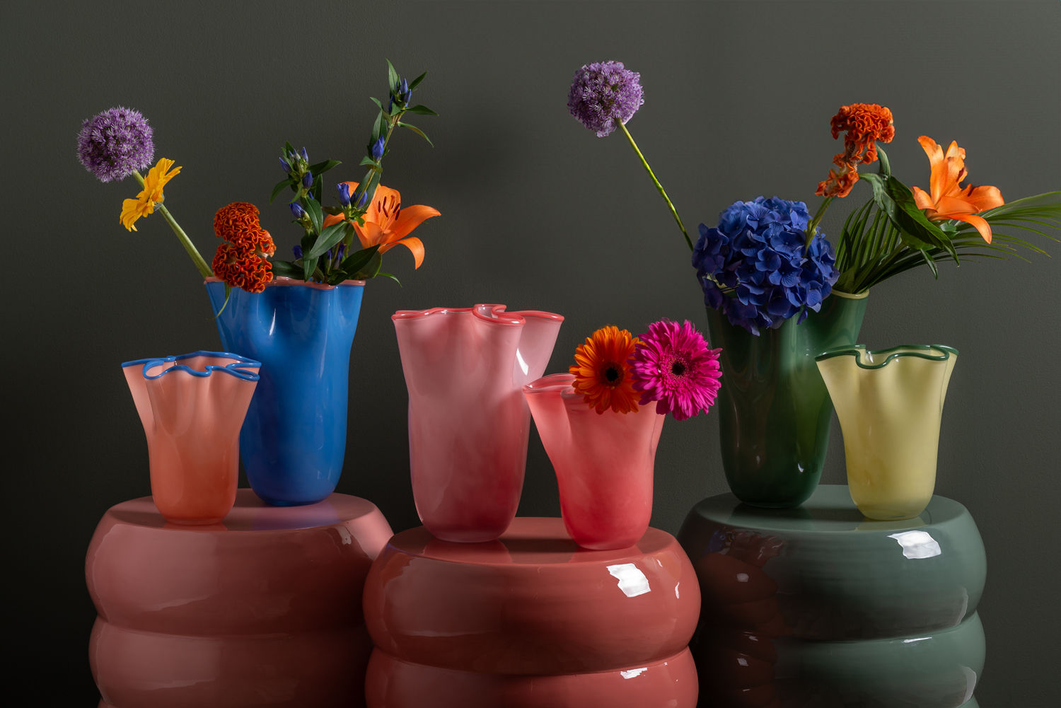 Vaas Paumano Glas Oranje Ø23 cm - Afbeelding 4