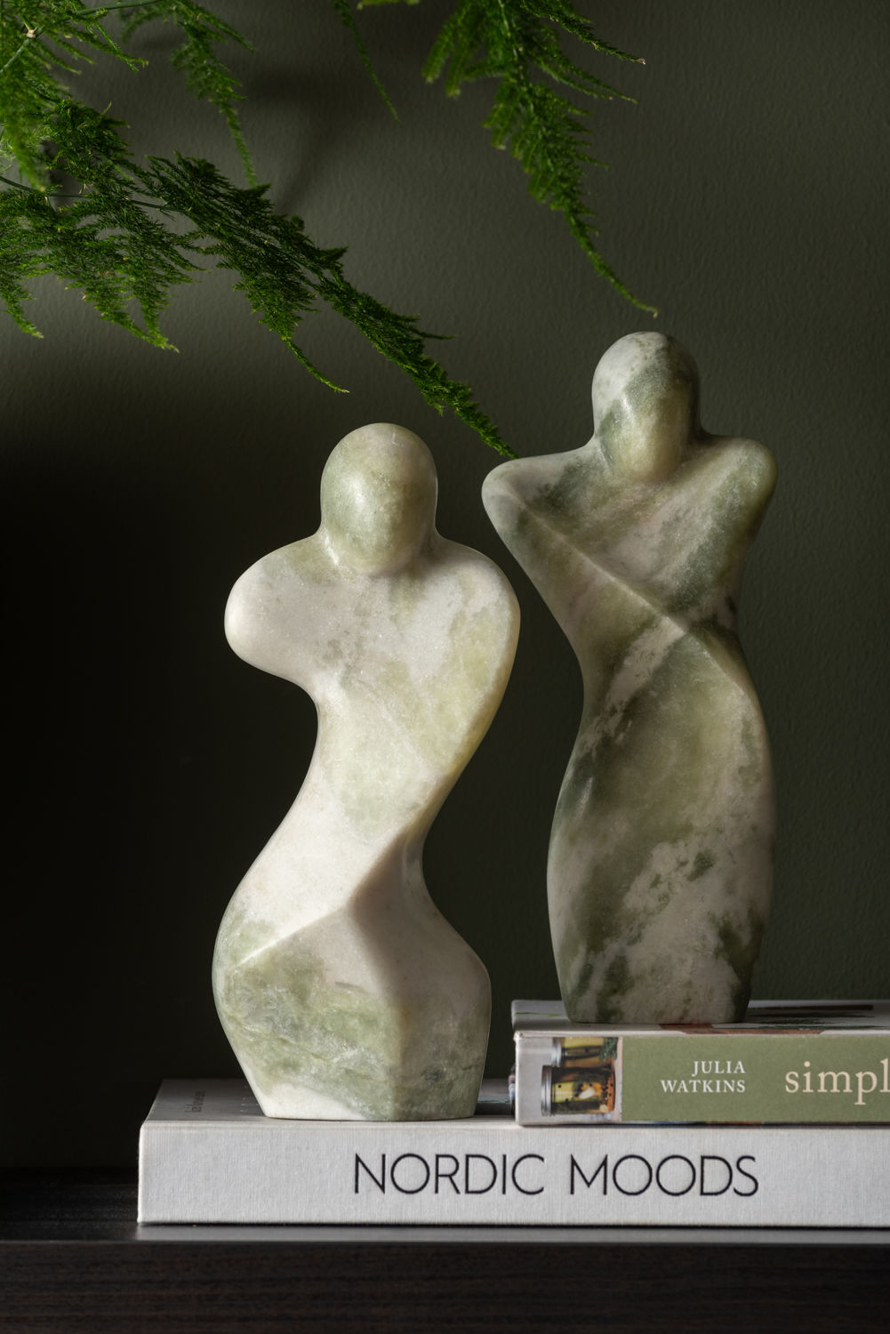 Beeld Pernane Marmer Groen H23 cm - Afbeelding 3