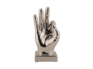 Beeld Treivello Keramiek Chroom H21 cm